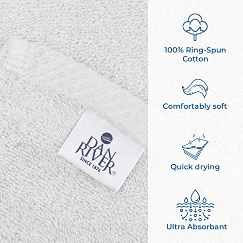 DAN RIVER Pack of 1 Oversized Bath Sheet, 40 x 80 Inches, White | 100% Cotton Jumbo Bath Towel with Extra Large Coverage, Lightweight Feel, Super Soft & Quick Dry - color: White, size: 40x80" Oversized Bath Sheet