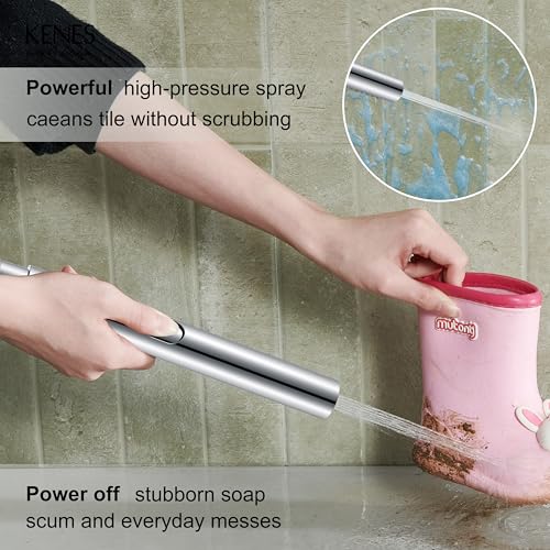 Chrome 10 Inch All Metal Rain Shower Head with Handheld Spray, Silver | High Pressure Rainfall Shower Head wih Adjustable Extension Arm, Dual Showerhead Set with 60" Shower Hose, Square Rainfall - color: Chrome