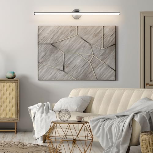 KAISITE Brushed Nickel Modern Bathroom Light - 39 Inch Dimmable 5CCT LED Vanity Light for Restroom - color: Brushed Nickel, size: 39 Inch