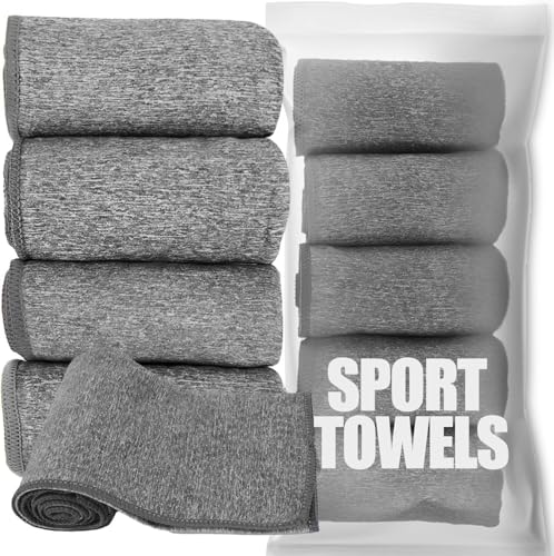 Microfiber Quick Dry Gym Towel, Lint Free Odor-Free Absorbent Fiber, Fast Drying, Men & Women Workout Gear for Body Sweat, Working Out, Towels (Dark Grey, 5Pack - 16 * 27Inch) - color: Dark Grey