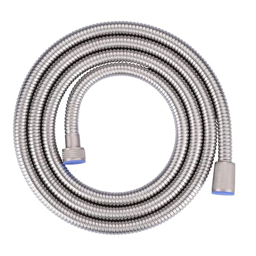 79" Shower Hose, Stainless Steel Shower Head Hose, Brushed Nickel | Stainless Steel Material, Stretchable Design, Tangle-Free Design, Double Buckle Design, Handheld Shower Hose for Bathroom - color: Brushed Nickel, size: 79inch