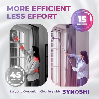 Synoshi PRO Electric Spin Scrubber Extension Handle | Electric Bathroom Scrubber for Cleaning Extension Handle. Extends up to 29.5 Inch (75 cm)
