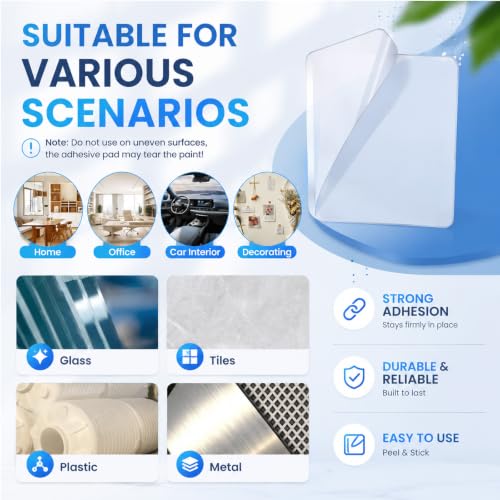 ZOMPAGO Heavy Duty Double Sided Mounting Square Tape Picture Hanging 30PCS | Waterproof, strong high strength adhesion, removable no residue, shower applicable, durable wall mounting adhesive dots - size: 30PCS（Square）