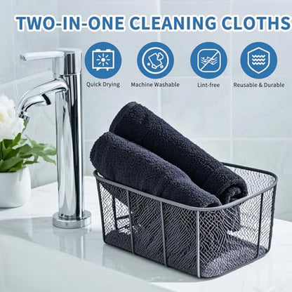 3 PCS Shiny Bath Drying Towel, Super Absorbent Bath Drying Towels Microfiber Cleaning Cloths for Shower Cars House Kitchen Camping, 15.75 x 11.8 Inch