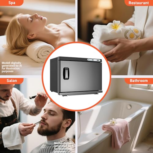 Hot Towel Warmer for Spa,2-in-1 Thermostatic Towel Heater,23L Large Capacity with Quick and All-Round Heating for Facial SPA,Beauty Salon,Esthetician and Bathroom Black - color: Black