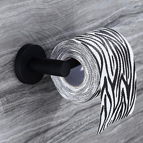 4-Piece Bathroom Hardware Set Black Wall Mounted, Robe Hook, Wall Toilet Paper Holder, Towel Ring, Adjustable Towel Bar(18’’-24’’),Bathroom Accessories Black Painted - size: 4 PCS