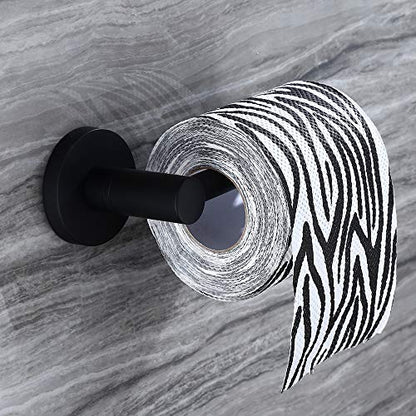 4-Piece Bathroom Hardware Set Black Wall Mounted, Robe Hook, Wall Toilet Paper Holder, Towel Ring, Adjustable Towel Bar(18’’-24’’),Bathroom Accessories Black Painted - size: 4 PCS