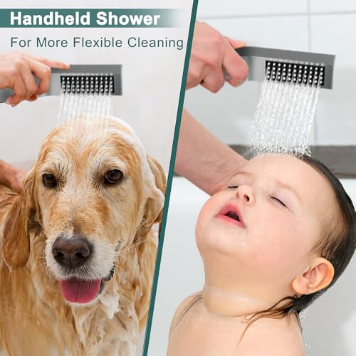 STARBATH Shower Faucet Set Shower System with Diverter Valve Brushed Nickel | 12 Inch Rain Shower Head, 6 Inch Wall Mount Shower Head and Handheld Spray for Two Person, Luxury Shower Sets Complete - color: Brushed Nickel, size: 12"+6"-01