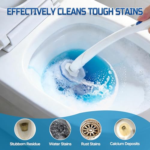 Disposable Toilet Brush Heads, 20 PCS Toilet Wand Refills Compatible with Clorox Toilet Wand Handles, Fiber Scrub Replacement Pads