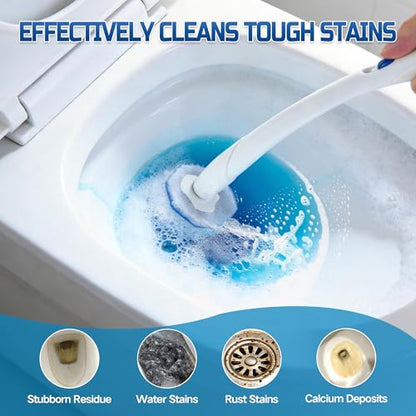Disposable Toilet Brush Heads, 20 PCS Toilet Wand Refills Compatible with Clorox Toilet Wand Handles, Fiber Scrub Replacement Pads