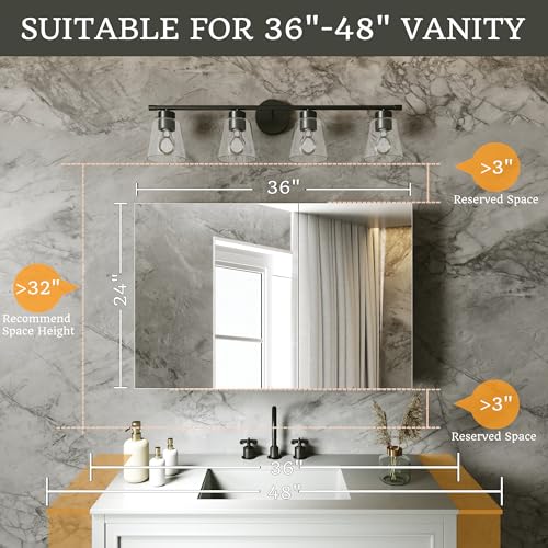 36 x 24 in Medicine Cabinet with Mirror and Side Panels, Silver | Surface or Recessed Medicine Cabinet Mirror with Storage, Adjustable Shelves, Aluminum Alloy Frame, Assembly Required - size: 36''x24''