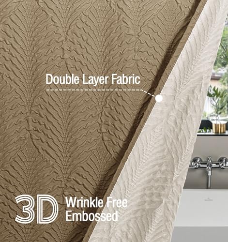 Ombre Brown Shower Curtain for Bathroom, Farmhouse Bath Curtain 72x72 - color: Ombrebrown, size: 72"W x 72"L (Pack of 1)