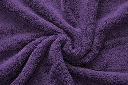 American Veteran Towel, 100% Cotton Turkish 6 Piece Towel Set, Luxury Towels Set of 6 for Bathroom Essentials, 2 Bath Towels 2 Hand Towels 2 Washcloths, Purple - color: Purple, size: XL 6PC