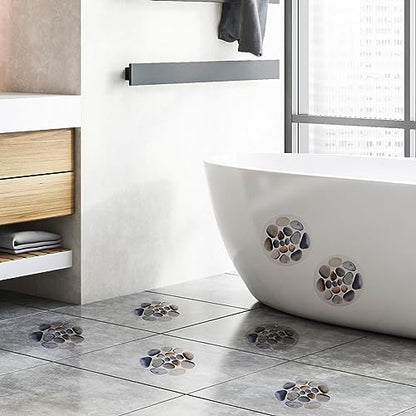 Healeved Non Slip Shower Stickers Bathtub Non Slip Stickers for Shower Bath Tub Stickers for Smooth Surfaces 12 Sheets with Scraper Bathroom Safety Grip Decals