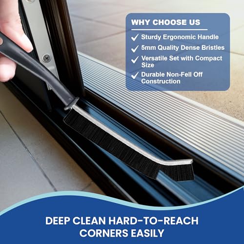 7Pcs Crevice Cleaning Brush, Multifunctional Cleaning Brush Scrub Brush,Toilet Brush,Used in Narrow Corner Tight Spaces,Hard Bristle Grout Brush for Window,Kitchen,Bathroom,Faucets