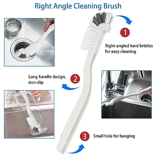 6 Pack Multipurpose Household Cleaning Set, Deep Cleaning Brush Set with Grips - Dish, Scrub, Bottle, Shoe, Groove Gap, Keyboard Brush for Kitchen, Bathroom (B)