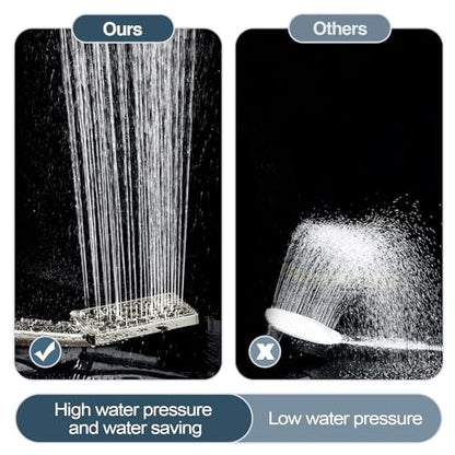 BRIGHT SHOWERS Handheld Shower Head Set High Pressure Hand Held Showerhead with 60 Inch Flexible Shower Hose and Adjustable Shower Arm Mount Bracket, 3 Spray Settings Shower Wand, Brushed Nickel - color: Brushed Nickel, size: 1.8 Gallon Per Minute