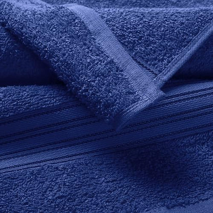 BOUTIQUO Ultra Soft Cotton Washcloths, Contains 12 Piece Face Cloths 12x12 inch, Ideal for Everyday use Face Towels, Compact & Lightweight Multi Purpose Washcloths - Navy Blue - color: Navy Blue, size: Washcloths - Set of 12