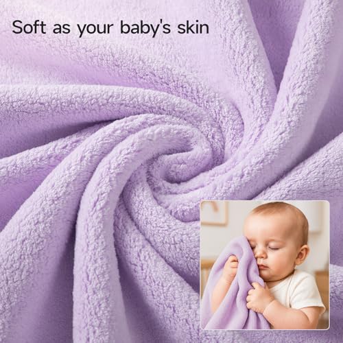 REDKISS Pack of 6 Towel Set - 2 Extra Large Bath, 2 Hand, 2 Washcloths, Ultra Soft & Highly Absorbent, Quicker to Dry, Purple Towels for Bathroom, Spa, Hotel, Gym - color: Purple