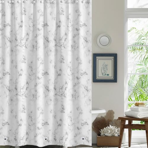 Plastic Shower Liner - Premium PEVA 4G Shower Curtain Liner with Rustproof Grommets and 3 Weighted Magnets, Waterproof Shower Curtains for Bathroom (Cloud Pattern) - color: Cloud Pattern, size: 71"W x 71"L (Pack of 1)