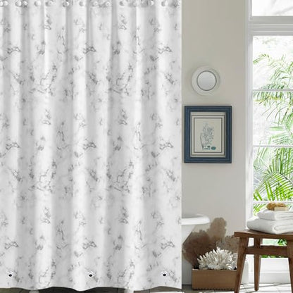 Plastic Shower Liner - Premium PEVA 4G Shower Curtain Liner with Rustproof Grommets and 3 Weighted Magnets, Waterproof Shower Curtains for Bathroom (Cloud Pattern) - color: Cloud Pattern, size: 71"W x 71"L (Pack of 1)