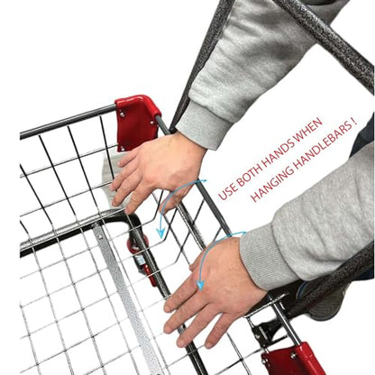 Heavy Duty Laundry and Grocery 1.8 Bushel Cart With U-Handle (Blue) - color: Blue