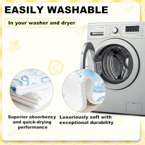 ZHAMEN Ocean Waffle Kitchen Towel Soft Absorbent Hand Tea Towels Set of 2 - color: Multi 1574