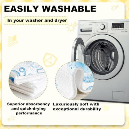 ZHAMEN Ocean Waffle Kitchen Towel Soft Absorbent Hand Tea Towels Set of 2 - color: Multi 1574