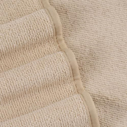 POLYTE 330 GSM Poly Blend Microfiber Quick Dry Hand Towel, 16x30 in | 4 Pack, Oversize, Lint Free, Hanging Loop - color: Beige