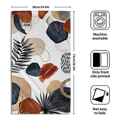 Giwawa Blue Boho Hand Towels Modern Geometric Bath Towels Set of 2 Soft Fingertip Kitchen Dish Towels Washcloth for Bathroom Hotel Gym Spa - color: Abstract Boho