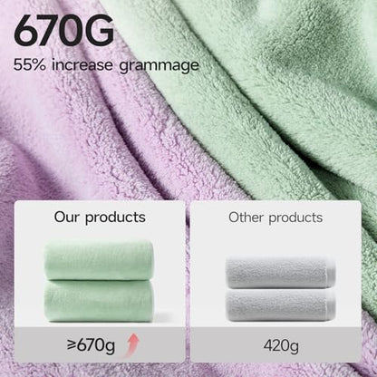 REDKISS Pack of 6 Towel Set - 2 Extra Large Bath, 2 Hand, 2 Washcloths, Ultra Soft & Highly Absorbent, Quicker to Dry, Green Towels for Bathroom, Spa, Hotel, Gym - color: Green