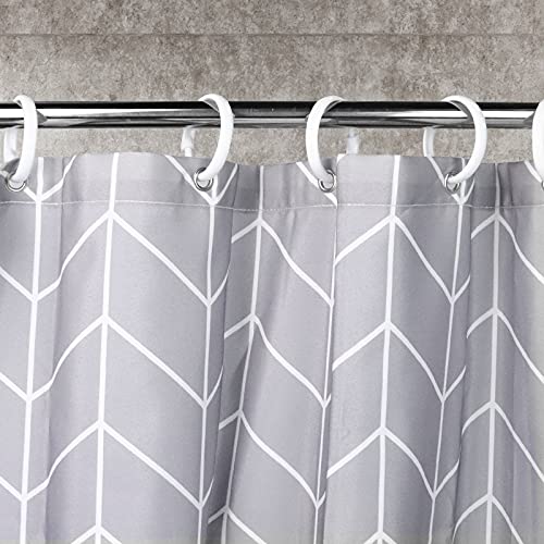 12 Packs Circular Shower Curtain Rings, Plastic Curtain O Rings Hooks for Bathroom, Glide Easily on Bathroom Shower Rod (White) - color: White