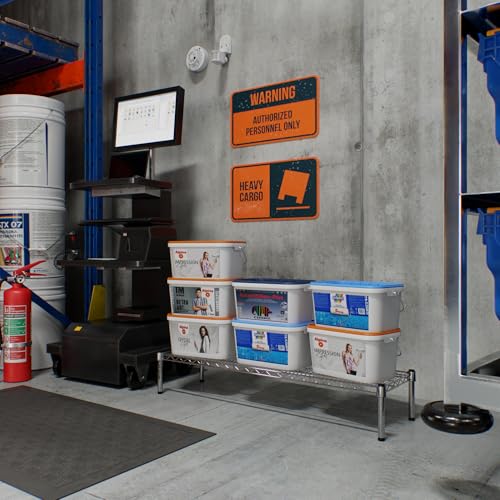 14" Deep x 48" Wide x 8" Height 1-Tier Wire Shelving Kit | NSF Commercial Storage Rack Unit - size: 14" Deep x 48" Wide