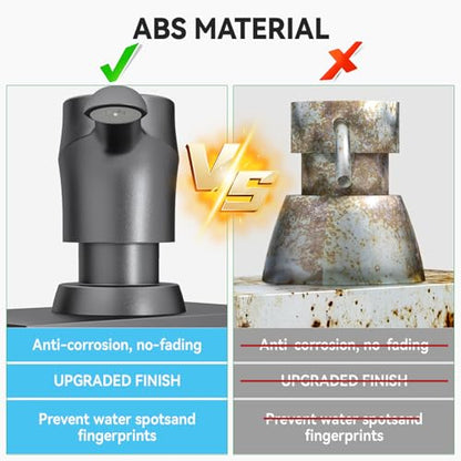 Kitchen Sink Soap Dispenser Black Matt Built-in Dispenser, ABS Dispenser Pump 17 oz PET Bottle, Refill from Top - color: Black Matt, style: 17oz Bottle
