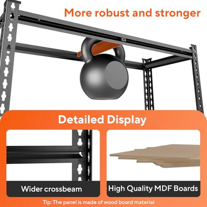 5 Tier Garage Shelving, Adjustable Heavy Duty Garage Shelves | 72 "H Metal Storage Shelves Unit for Basement,Warehouse,Pantry Kitchen - size: 72*40*18