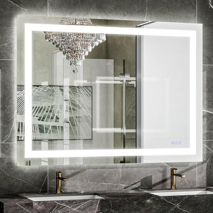 LED Bathroom Mirror 26 x 38 Inch - 3 Adjustable Modes | Lighted Smart Bathroom Vanity Mirror, Anti-fog, Memory Function, Tempered Glass, Wall Mounted Horizontally Vertically - size: 38"L x 26"W