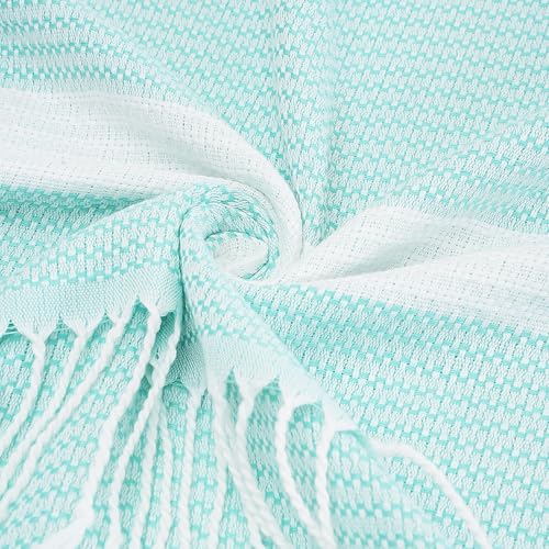 6 Packs Oversized Turkish Beach Towels Set Bulk Clearance Sand Free Pool Swim Bathroom Camp Large No Sand Towel Adults Travel Essentials Cruise Must Haves Accessories Vacation Stuff Green Dot Set - color: Green Dot Set