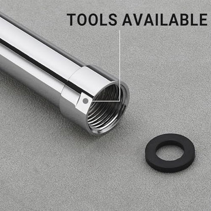 Shower Arm Extender 4 Inch Rainfall Shower Head Extension Arm Pipe, Female to Male 1/2 Inch, Polished Chrome - color: Chrome, style: 4-Inch