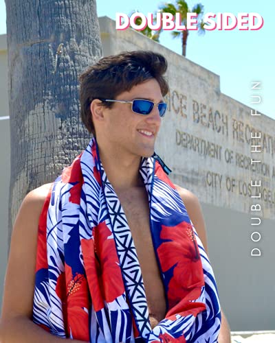 Microfiber Beach Towel - Quick Dry, Sand Free and Oversized 71x35 | Super absorbent, lightweight, swimming, gym, extra large, pool, cruise, camping, yoga, travel, compact, carry bag, vacation - color: Fiji