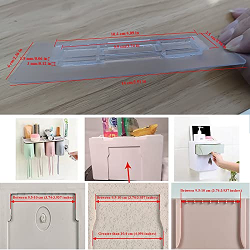 6 PCS Wall Mounted Replacement Sticky Pads for Kitchen Bathroom Shower Caddy Organizer Rack Holder Nail Free Adhesive Hooks (Rectangle 10.4 * 2.5 cm) - color: Rectangle