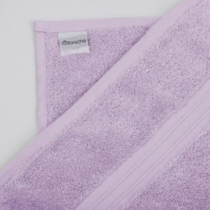 Cute Bath Towels Set of 4 - Luxury & Cozy - Large (28" x 56") Absorbent, 100% Cotton - Versatile, Perfect as, Hotel Towel, Spa Towels - Lilac - color: Lilac