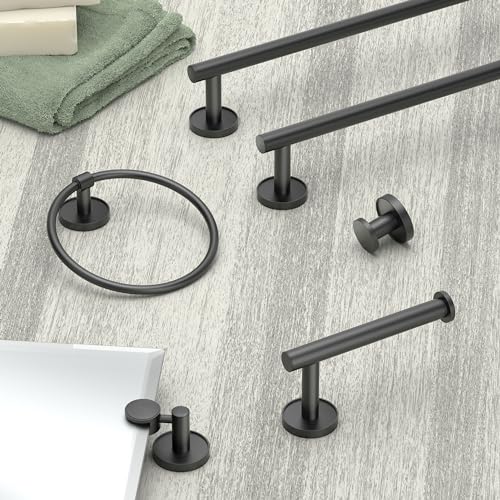 Gatco 5553MX Sky Toilet Paper Holder, Matte Black - color: Sky Matte Black