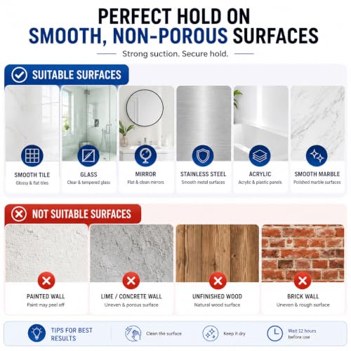 HOME&I Suction Cup Razor Holder for Shower, 2 Pack, No-Drill Double Hooks - style: Twist Lock+Double Hook