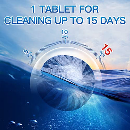 Vacplus Toilet Bowl Cleaner Tablets, 30 Pack, Auto Cleaning, Long-Lasting | Bathroom Tank, Prevent Stains, Deodorizing, Easy Use - size: 1 Count (Pack of 30)