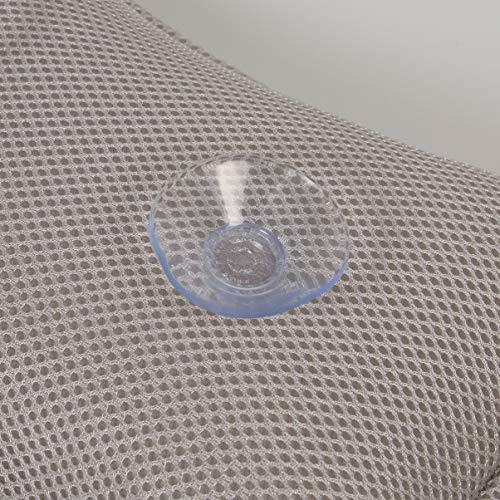 Non- Slip Sponge Bathtub Pillow with Suction Cups Head Pillow Neck Shoulder Support Cushion for Home Hotel Grey