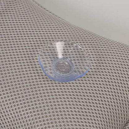 Non- Slip Sponge Bathtub Pillow with Suction Cups Head Pillow Neck Shoulder Support Cushion for Home Hotel Grey