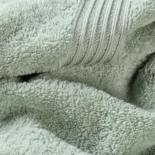Superior Egyptian Cotton 6-Piece Towel Set, Bathroom Essentials, Towels For Bathroom, Apartment, Airbnb, Guest Bath, Face, Hand, Bath Towels, Washcloths, Absorbent, Fast Drying, Sage