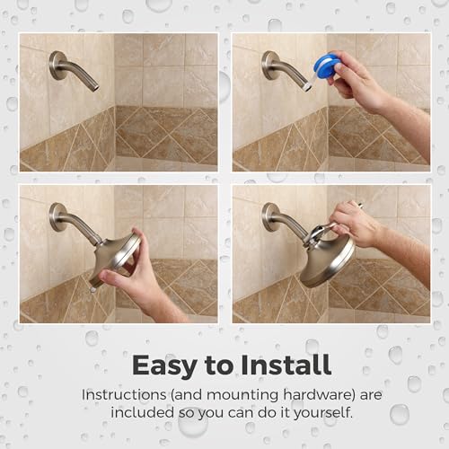 Pfister Universal Shower Head, Shower Arm Not Included, 5-Function, 1.75 GPM, Polished Chrome Finish, 015WS2UT01C - color: Polished Chrome