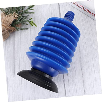 ULTECHNOVO High Pressure Toilet Plunger Professional Bellows Accordion Design for Removal Portable Bathroom Accessory Blue Ergonomic Grip for Comfortable Use