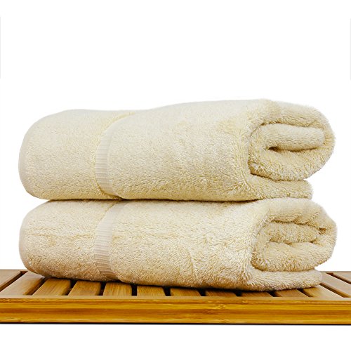 Luxury Hotel & Spa Ultra Soft Bath Towels 100% Turkish Cotton - Driftwood - Set of 2 - color: Beige, size: Bath Towel - Set of 2